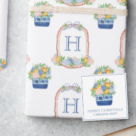 Tarjeta Pequeña Regalo de los Navidades de Mandarins en Chinoiseri