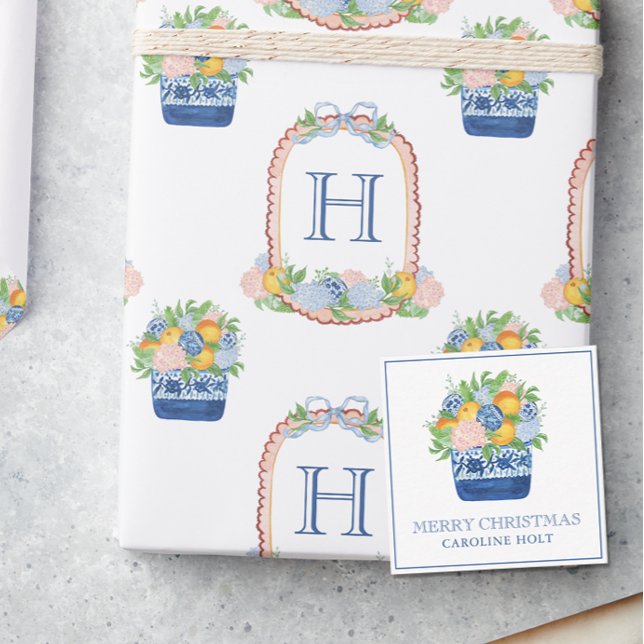 Tarjeta Pequeña Regalo de los Navidades de Mandarins en Chinoiseri (Subido por el creador)