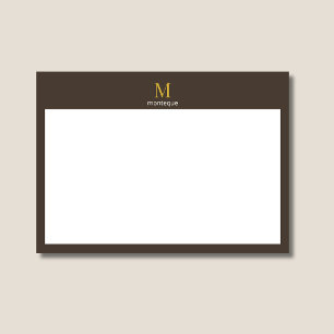 Tarjeta Pequeña Regalo de lujo personalizado con monograma en oro 