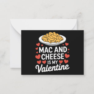 Tarjeta Pequeña Regalo de Mac Y Queso San Valentín Amante de Mac n