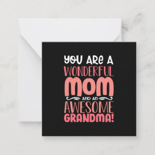 Tarjeta Pequeña Regalo de Madre   Cumpleaños de Mamá Orgullosa Mar