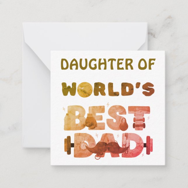 Tarjeta Pequeña Regalo de nombre personalizado para hijo o hija (Anverso)