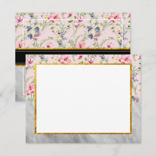 Tarjeta Pequeña Regalo de papelería de jardín floral y escritorio 