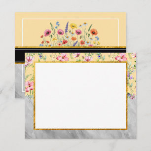 Tarjeta Pequeña Regalo de papelería de jardín floral y escritorio 