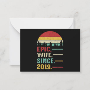 Tarjeta Pequeña Regalo del 2° aniversario de la Boda para su épica