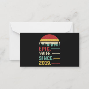 Tarjeta Pequeña Regalo del 2° aniversario de la Boda para su épica
