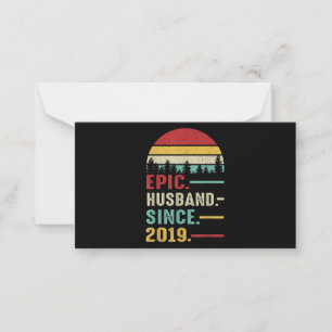 Tarjeta Pequeña Regalo del 2° aniversario del Boda para su épico m