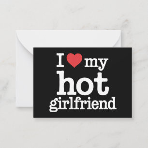 Tarjeta Pequeña Regalo del Día de San Valentín para Novia Caliente