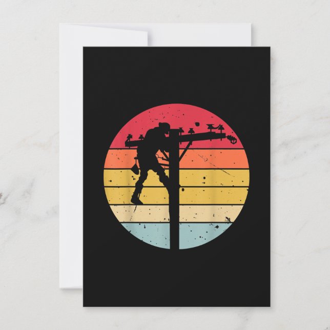Tarjeta Pequeña Regalo eléctrico de Lineman (Anverso)