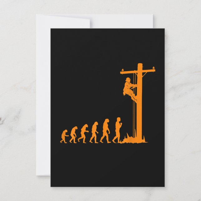 Tarjeta Pequeña Regalo genial y único de evolución de electricista (Anverso)