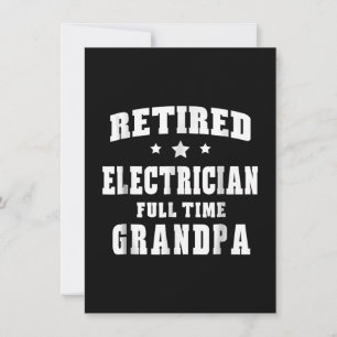 Tarjeta Pequeña Regalo para hombres abuelo a tiempo completo elect