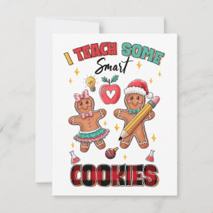 Tarjeta Pequeña Regalo para Maestro   Enseño a Algunas Galletas In