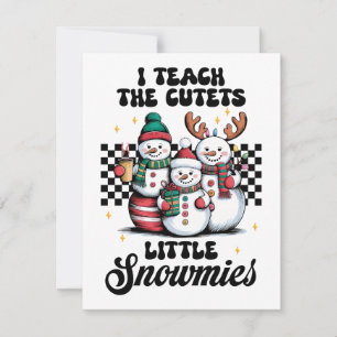 Tarjeta Pequeña Regalo para Maestro Enseño a los Copitos de Niev
