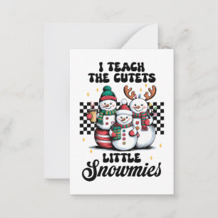 Tarjeta Pequeña Regalo para Maestro Enseño a los Copitos de Niev