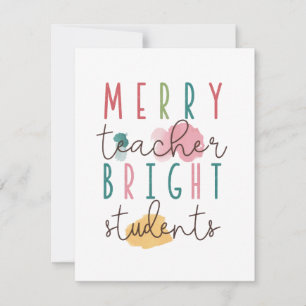 Tarjeta Pequeña Regalo para Maestro   Maestro Alegre Estudiantes B