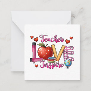 Tarjeta Pequeña Regalo para Maestro Maestro Ama Inspirar