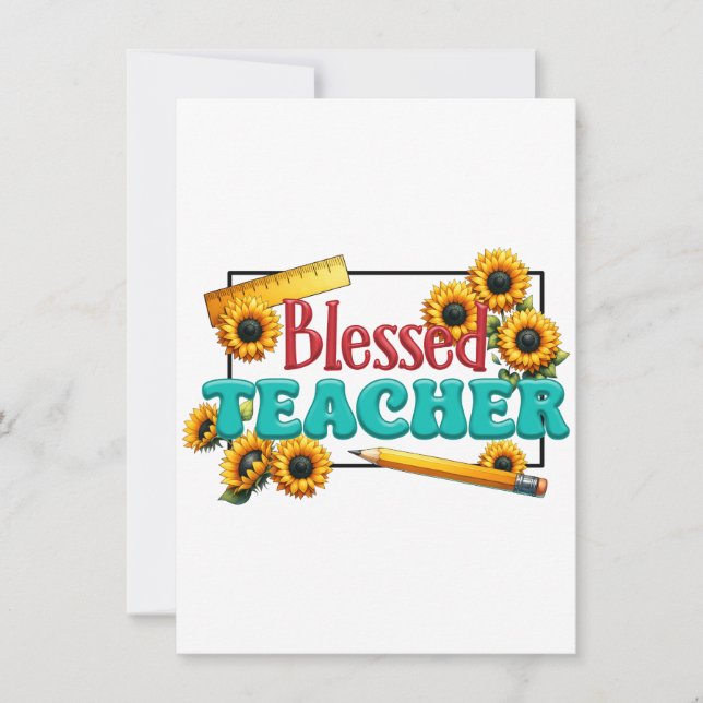 Tarjeta Pequeña Regalo para Maestro | Maestro Bendito (Anverso)