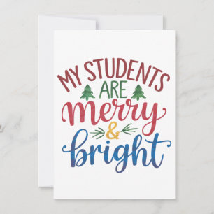 Tarjeta Pequeña Regalo para Maestro Mis Estudiantes Están Alegre