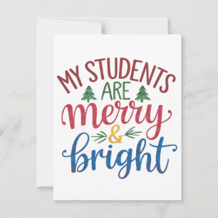 Tarjeta Pequeña Regalo para Maestro Mis Estudiantes Están Alegre