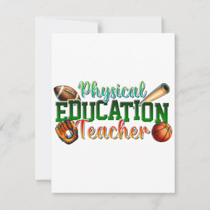 Tarjeta Pequeña Regalo para maestro   Profesor de educación física