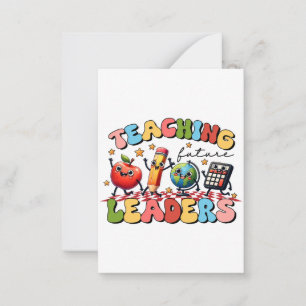 Tarjeta Pequeña Regalo para maestros Enseñando a futuros líderes