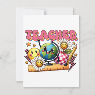 Tarjeta Pequeña Regalo para maestros   Maestro floral