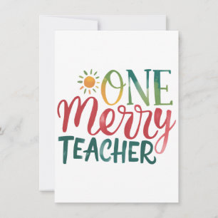 Tarjeta Pequeña Regalo para maestros Un maestro alegre