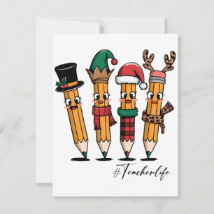 Tarjeta Pequeña Regalo para maestros Vida de maestro con lápiz
