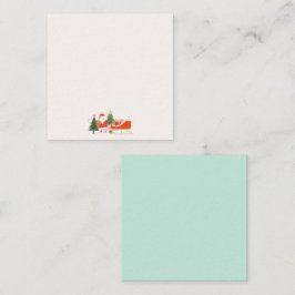 Tarjeta Pequeña Regalos de Navidad en el Sleigh de Santa Claus