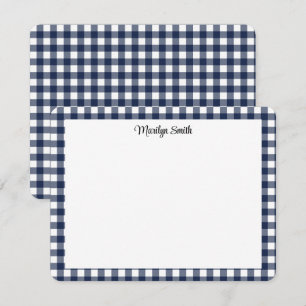 Tarjeta Pequeña Regalos Económicos Cuadros de Gingham Clásicos de