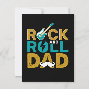 Tarjeta Pequeña Regalos Papá Papá de Rock And Roll
