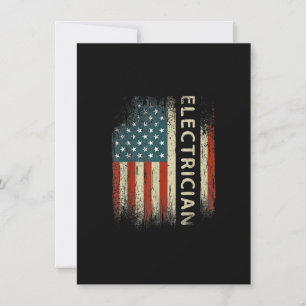 Tarjeta Pequeña Regalos Patrióticos Para Electricistas Americanos 