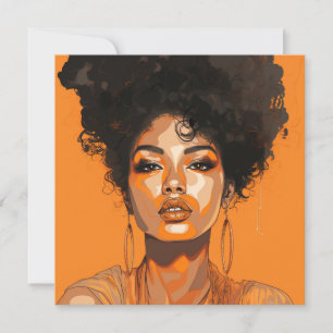 Tarjeta Pequeña Reina de arte pop: Empoderando el arte pop femenin