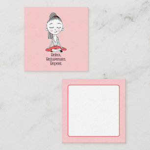Tarjeta Pequeña Relajación Zen Paz Yoga