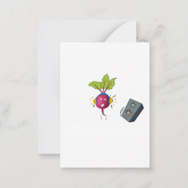 Tarjeta Pequeña Remolachas, ritmos, música, tema dj
