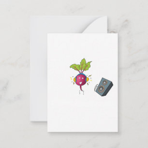 Tarjeta Pequeña Remolachas, ritmos, música, tema dj