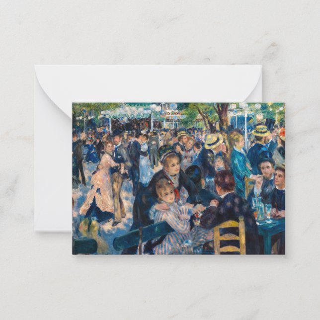 Tarjeta Pequeña Renoir - Danza en Le Moulin de la Galette (Anverso)