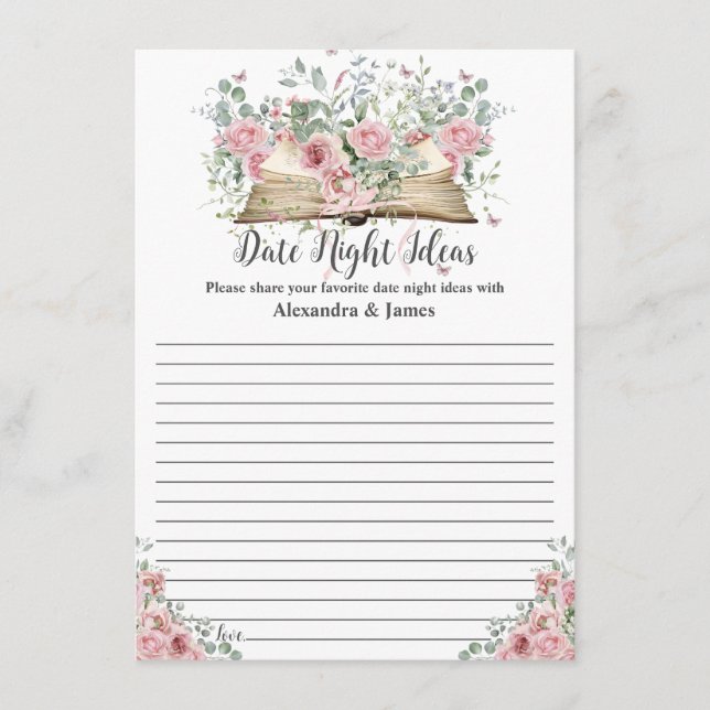Tarjeta Pequeña Reserva Nuevas Ideas para Noche de Citas Capítulo  (Anverso)