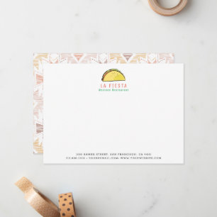 Tarjeta Pequeña Restaurante Mexicano Taco Negocio Moderno