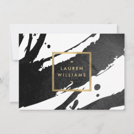 Tarjeta Pequeña Resumen Certificado de regalo de pinceles de tinta