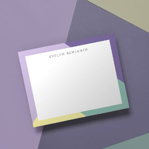 Tarjeta Pequeña Resumen Color del patrón amarillo morado verde osc