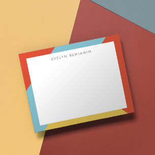 Tarjeta Pequeña Resumen Color del patrón rojo Verde azulado amaril