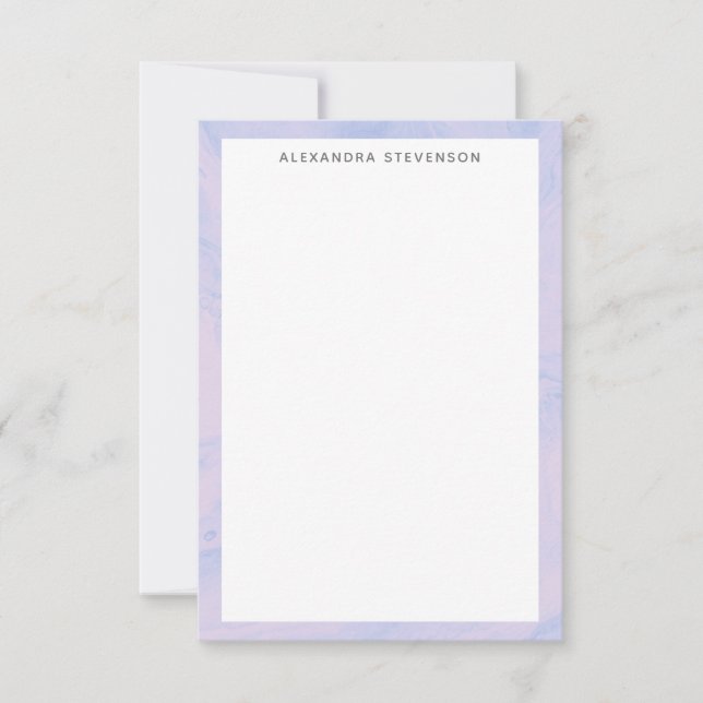 Tarjeta Pequeña Resumen de tinta líquida personalizada de Pastel L (Anverso)