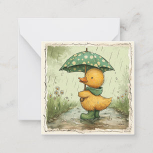 Tarjeta Pequeña Resumen del Día de la Lluvia: Adorables saludos de