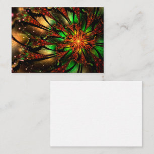 Tarjeta Pequeña Resumen del diseño de flor fractal.