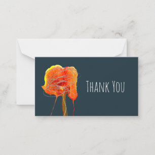 Tarjeta Pequeña Resumen garabato flor floral arte moderno