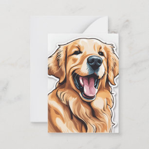 Tarjeta Pequeña Retriever Dorado Mensaje en blanco