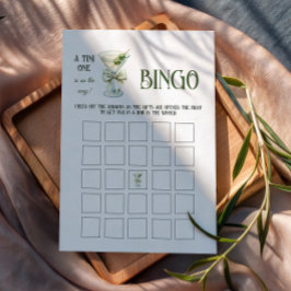 Tarjeta Pequeña Retro A Tini One Martini Baby Shower Bingo Game