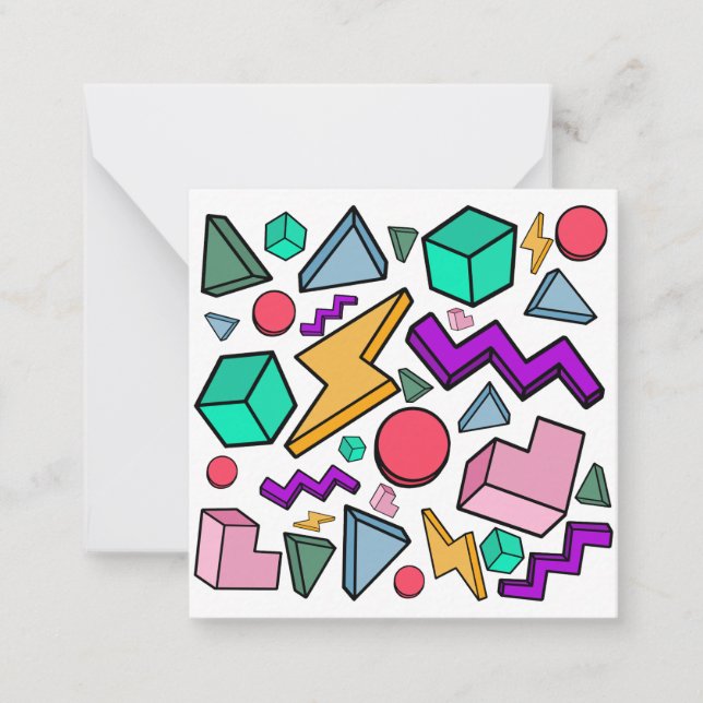 Tarjeta Pequeña Retro de cosecha estética de los años 80 (Anverso)