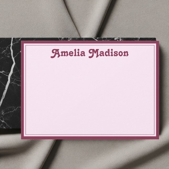 Tarjeta Pequeña Retro Minimalista Rosa  (Subido por el creador)